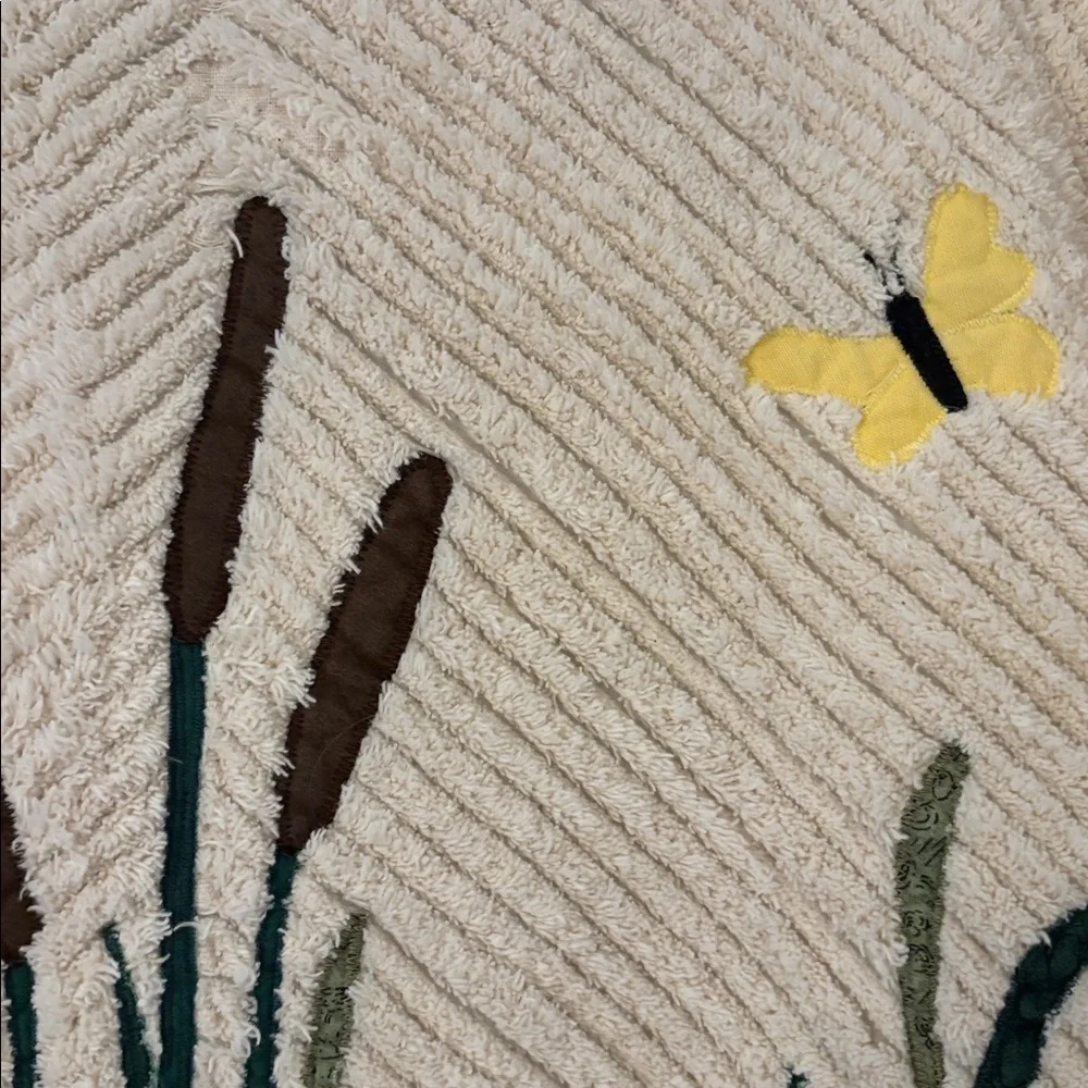 Vintage and Handmade Jacket with pond/lillypad scene size m - Picture 6 of 6